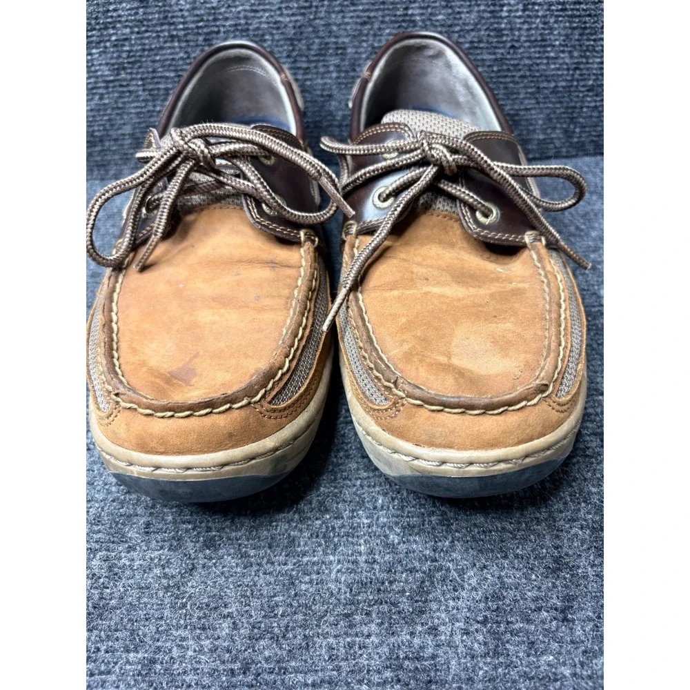 Sperry Top-Sider Billfish 3-Eye Boat Shoes Mens 11 Tan Brown Leather STS11735